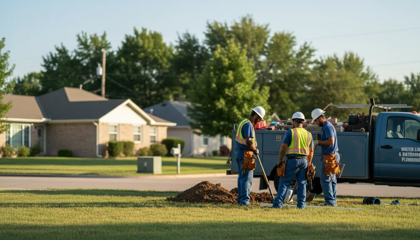 Residential water line and bathroom plumbing service in Graham, KY